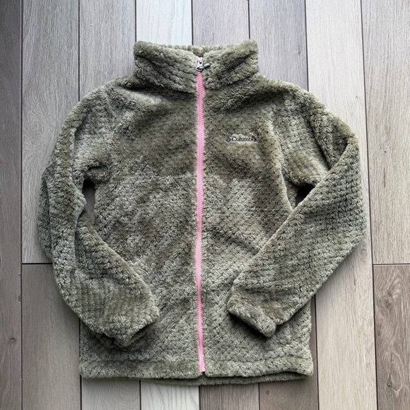 Columbia Other - Columbia Sage Green Fleece with Pink Accent